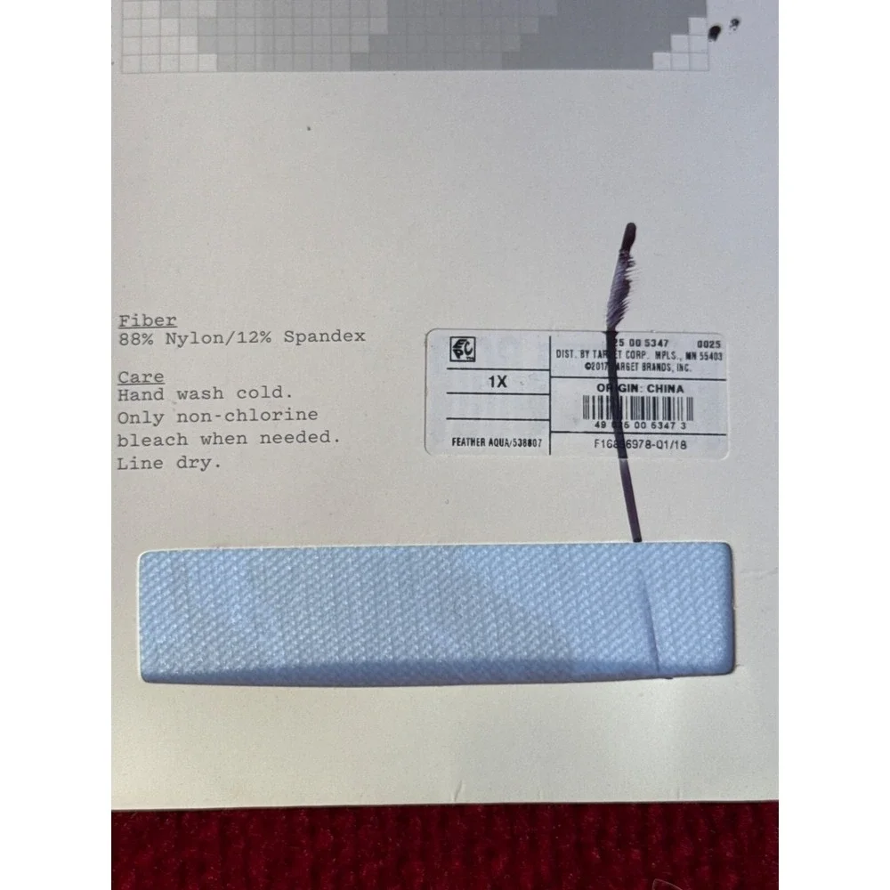a.n.d e a w y Sheer Hosiery 1X Feather‎ Aqua blue Nylon/Spandex